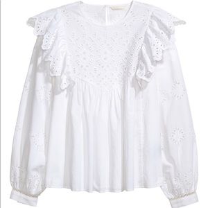 H&M Eyelet Embroidery top